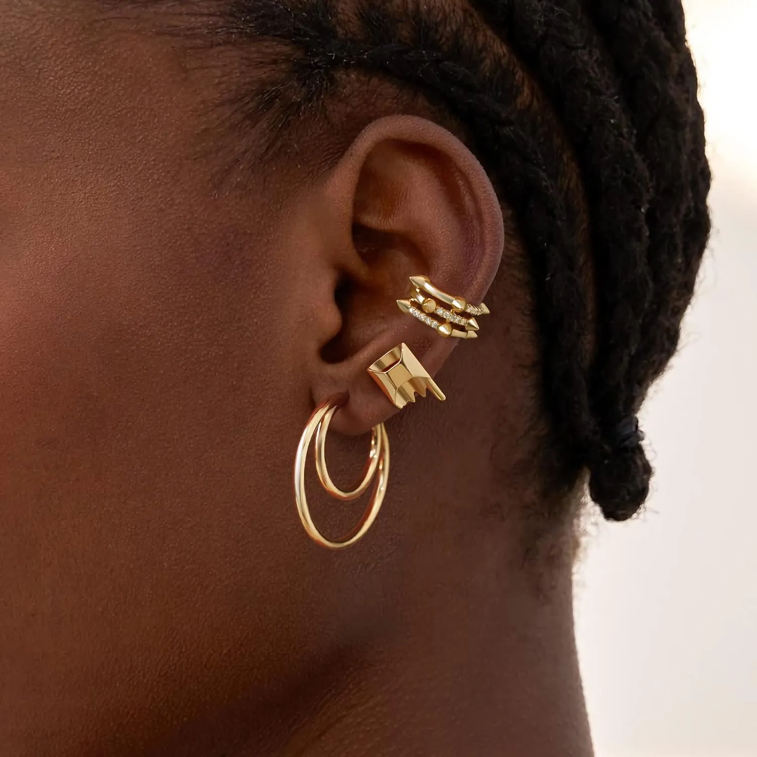 MYEARS Women Hoop Earrings Gold 14K Simple Hypoallergenic Everyday Jewelry
