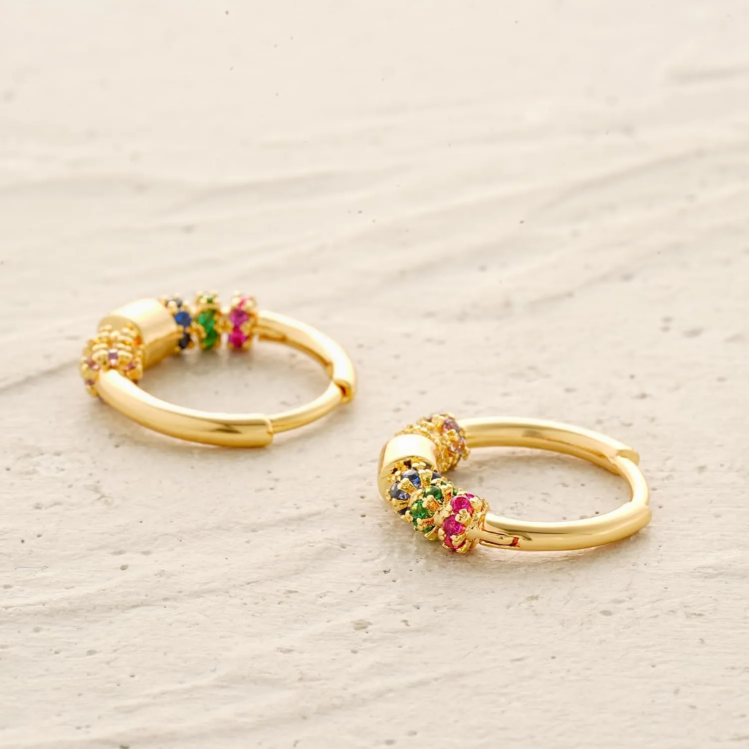 MYEARS Women Hoop Earrings Gold Huggie 14K Gold Plated Small Simple Hypoallergenic Everyday Jewelry