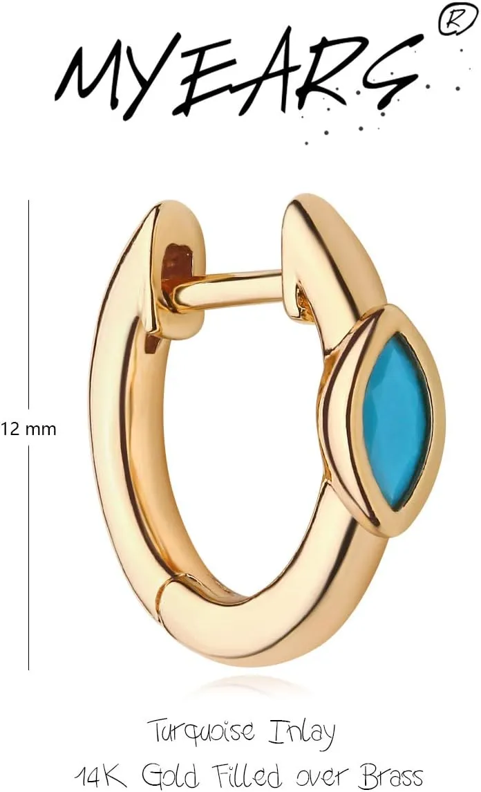 MYEARS Women Huggie Earrings Gold Hoop 14K Gold Filled Small Simple Hypoallergenic Everyday Jewelry