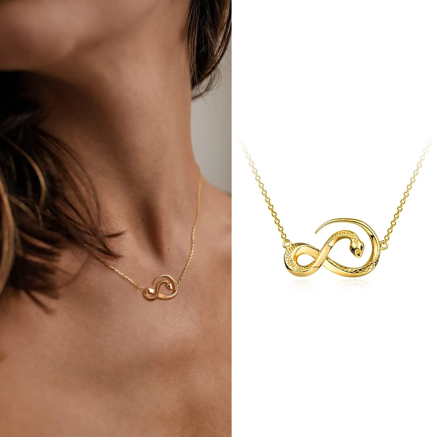 MYEARS Women Pendant Necklace Gold 14K Gold Filled Small Simple Dainty Chain Everyday Jewelry