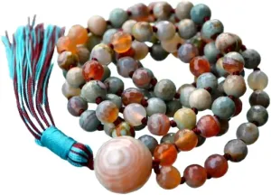 Natural Amazonite 8mm 108 Mala Beads, Spiritual, Meditation Beads, Reiki, Japa Mala, Buddhist Prayer Beads, Yoga Bracelet, healing beads LKMALA-RRGU-1817