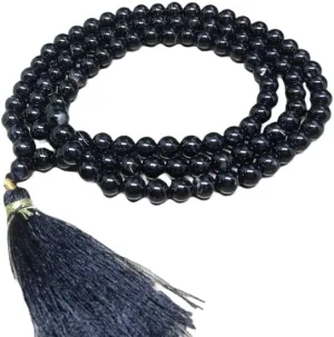 Natural Black Tourmaline 6mm 108 Mala Beads, Spiritual, Meditation Beads, Reiki, Japa Mala, Buddhist Prayer Beads, Yoga Bracelet, healing beads LKMALA-RRGU-276