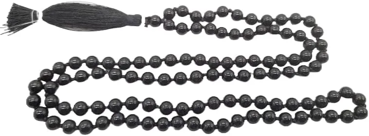 Natural Black Tourmaline 6mm 108 Mala Beads, Spiritual, Meditation Beads, Reiki, Japa Mala, Buddhist Prayer Beads, Yoga Bracelet, healing beads LKMALA-RRGU-3172