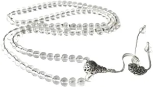 Natural Clear Quartz 6mm 108 Mala Beads, Spiritual, Meditation Beads, Reiki, Japa Mala, Buddhist Prayer Beads, Yoga Bracelet, healing beads LKMALA-RRGU-1007