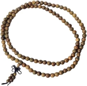 Natural Wood Bead 6mm 108 Mala Beads, Spiritual, Meditation Beads, Reiki, Japa Mala, Buddhist Prayer Beads, Yoga Bracelet, healing beads LKMALA-RRGU-3289