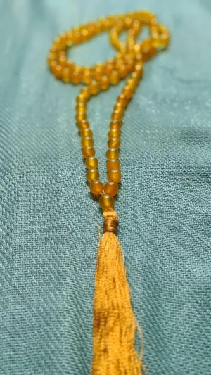 Natural Yellow Sapphire 6mm 108 Mala Beads, Spiritual, Meditation Beads, Reiki, Japa Mala, Buddhist Prayer Beads, Yoga Bracelet, healing beads LKMALA-RRGU-547, 34 inch