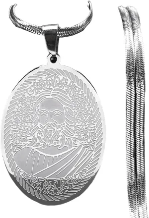 New 2025 Personality Jesus Pendant Necklace For Men Women Stainless Steel Gold Color Religious Necklaces Jewelry Birthday Gift With For You Jewelry Fashion Accessories Creative Gift