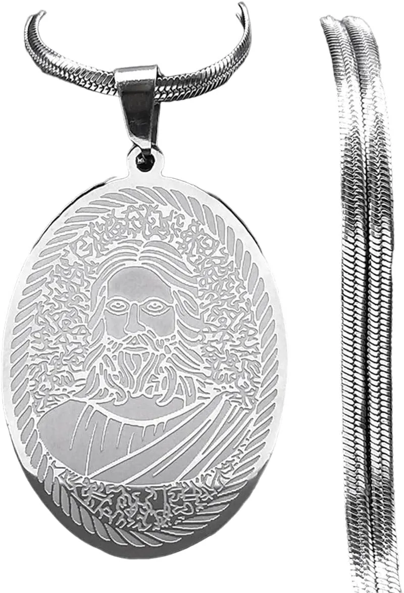 New 2025 Personality Jesus Pendant Necklace For Men Women Stainless Steel Gold Color Religious Necklaces Jewelry Birthday Gift With For You Jewelry Fashion Accessories Creative Gift