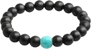 New 2025 Unisex Men Natural Volcanic Stone Bracelets Charm Matte Black Lava Onyx Beads Buddha Round Bracelet&bangle Women Yoga Prayer Decoration Jewelry Luxury Accessories Trendy Best For Gift And