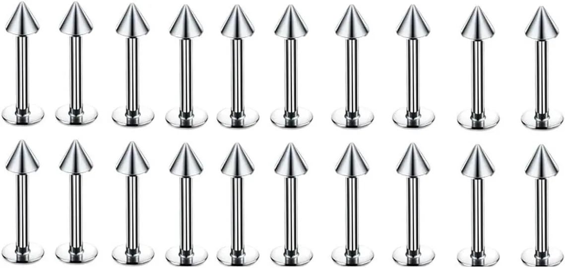 New 2026 Arrive Unisex 40Pc Surgical Steel Body Piercing Jewelry Lot Bulk Nose Ring Tongue Bar Eyebrow Labret Set Horseshoe Pack Fashion Trendy Accessories Creative Gift For Women And Men