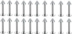 New 2026 Arrive Unisex 40Pc Surgical Steel Body Piercing Jewelry Lot Bulk Nose Ring Tongue Bar Eyebrow Labret Set Horseshoe Pack Fashion Trendy Accessories Creative Gift For Women And Men
