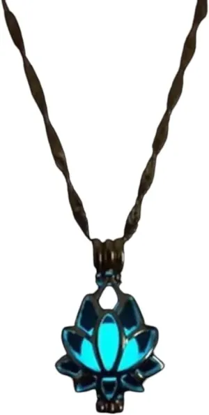 New 2026 Luminous Pendant Necklaces For Women Glow In The Dark Simple Flower Buddhism Glowing Necklace Fashion Jewelry Accessories With You Trendy Creative Gift