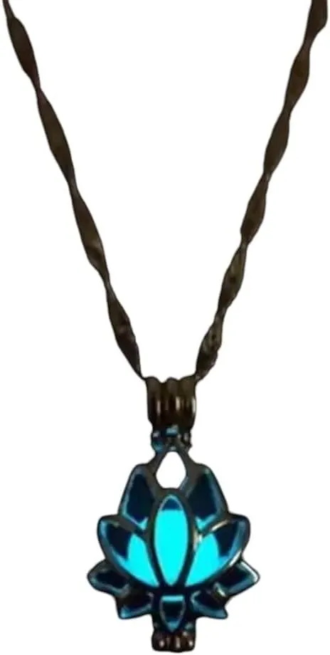 New 2026 Luminous Pendant Necklaces For Women Glow In The Dark Simple Flower Buddhism Glowing Necklace Fashion Jewelry Accessories With You Trendy Creative Gift