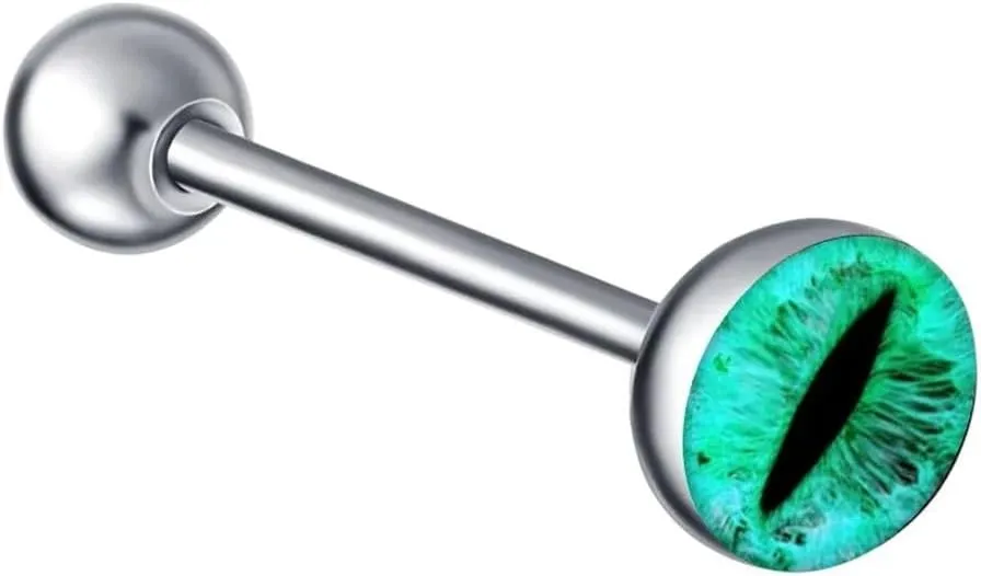 New 2026 Unisex Gothic Tongue Ring Piercing Titanium Steel Snake Eye Letter Sexy Nightclub Bar Stud Punk Body Jewelry Findings Fashion Trendy Accessories Creative Gift For Women And Men