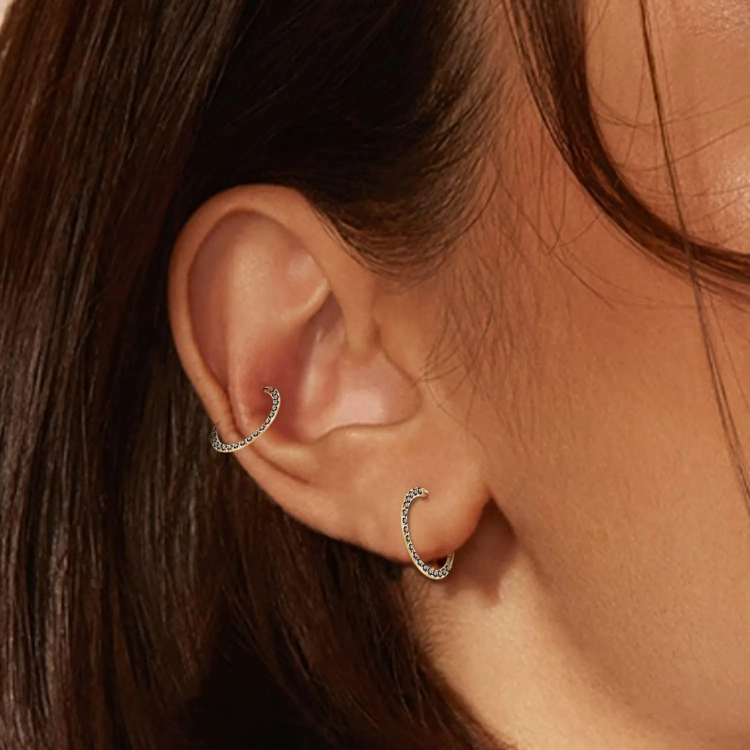 PEAKLINK 16G 18G 316L Stainless Steel CZ/OPAL Septum Piercing Septum Clicker Ring Hinged Nose Ring Daith Earrings Conch Piercing Jewelry Helix Cartilage Tragus Lobe Belly Hoop Earring