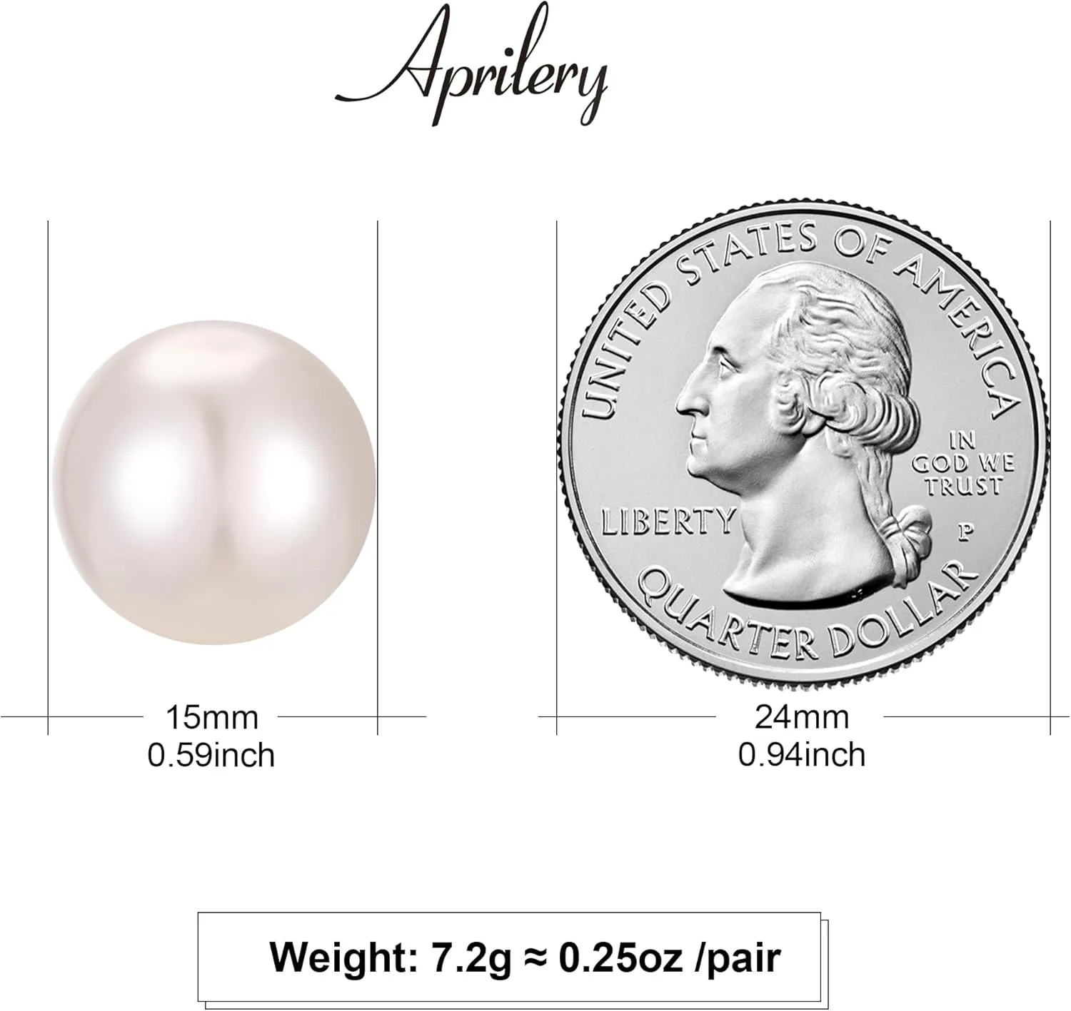 Pearl Stud Earrings for Women, Round Stud White Simulated Shell Pearl Earrings Hypoallergenic Jewelry for Her