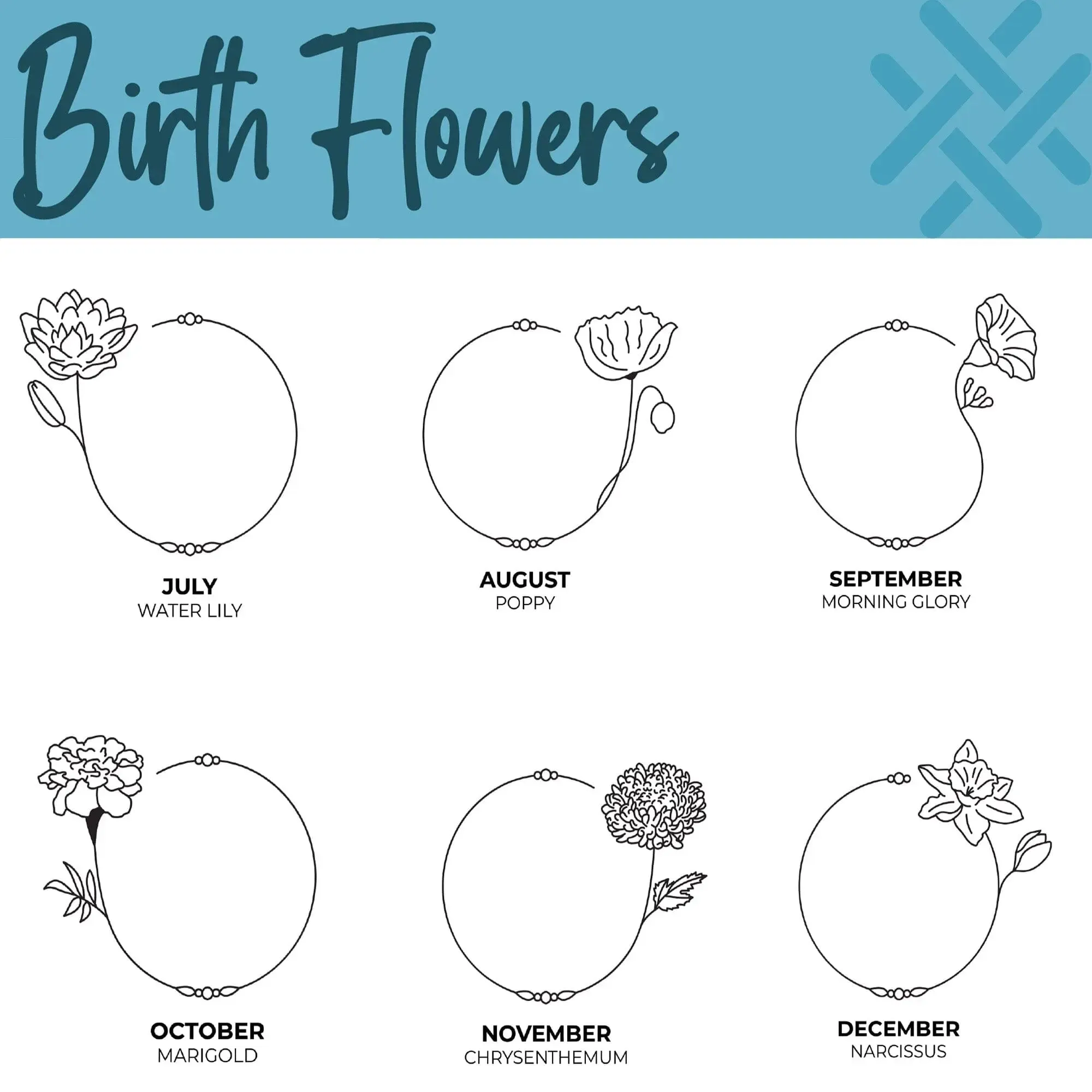 Personalised Birth Flower Hi Ball Glass Tumbler