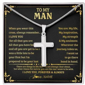 Personalized To My Man Necklace From Wife The Day I Met You Husband Birthday Anniversary Wedding Valentines Christmas Customized Gift Box Message Card