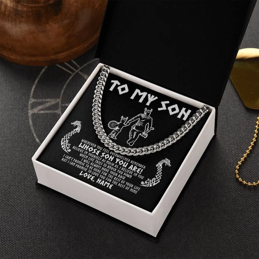Personalized To My Shieldmaiden Necklace I Love You to Valhalla and Back Viking Jewelry For Women Birthday Wife Girlfriend Anniversary Customized Message Card