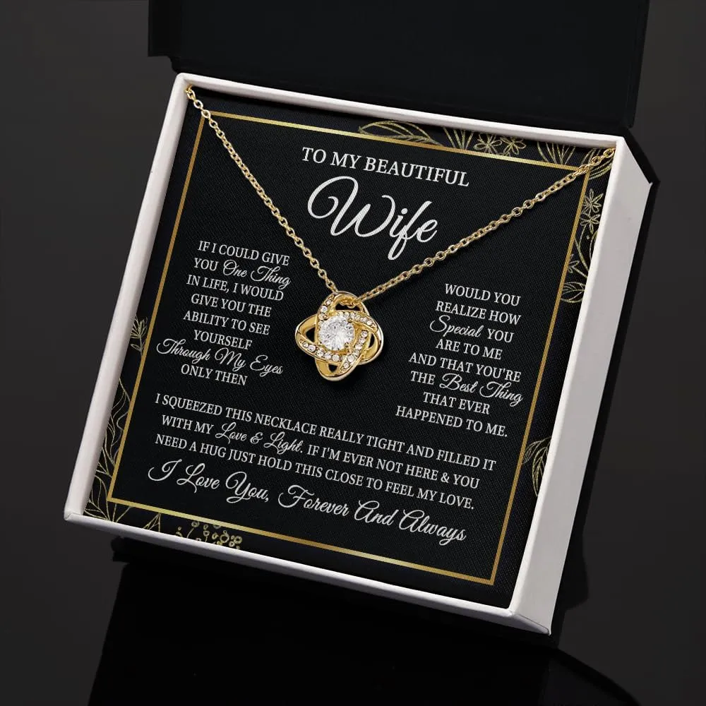 Personalized To My Wife Necklace From Husband I Love You More Wife Birthday Anniversary Wedding Valentines Christmas Customized Message Card