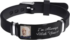 Photo I'm Always With You - Memorial Gift For Family, Friend - Personalized Engraved Bracelet