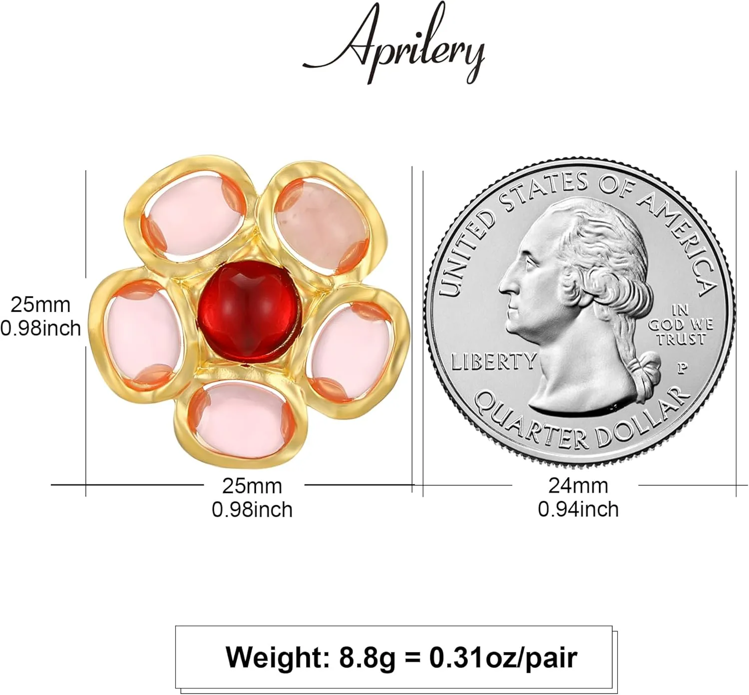 Pink Stud Earrings for Women, Trendy Love Heart Geometric Flower Boho Studs Hypoallergenic Statement Earrings Cocktail Costume Jewelry Gifts for Women