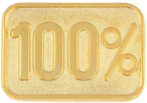 PinMart 100% Gold Corporate Employee Student Recognition Service Lapel Pin