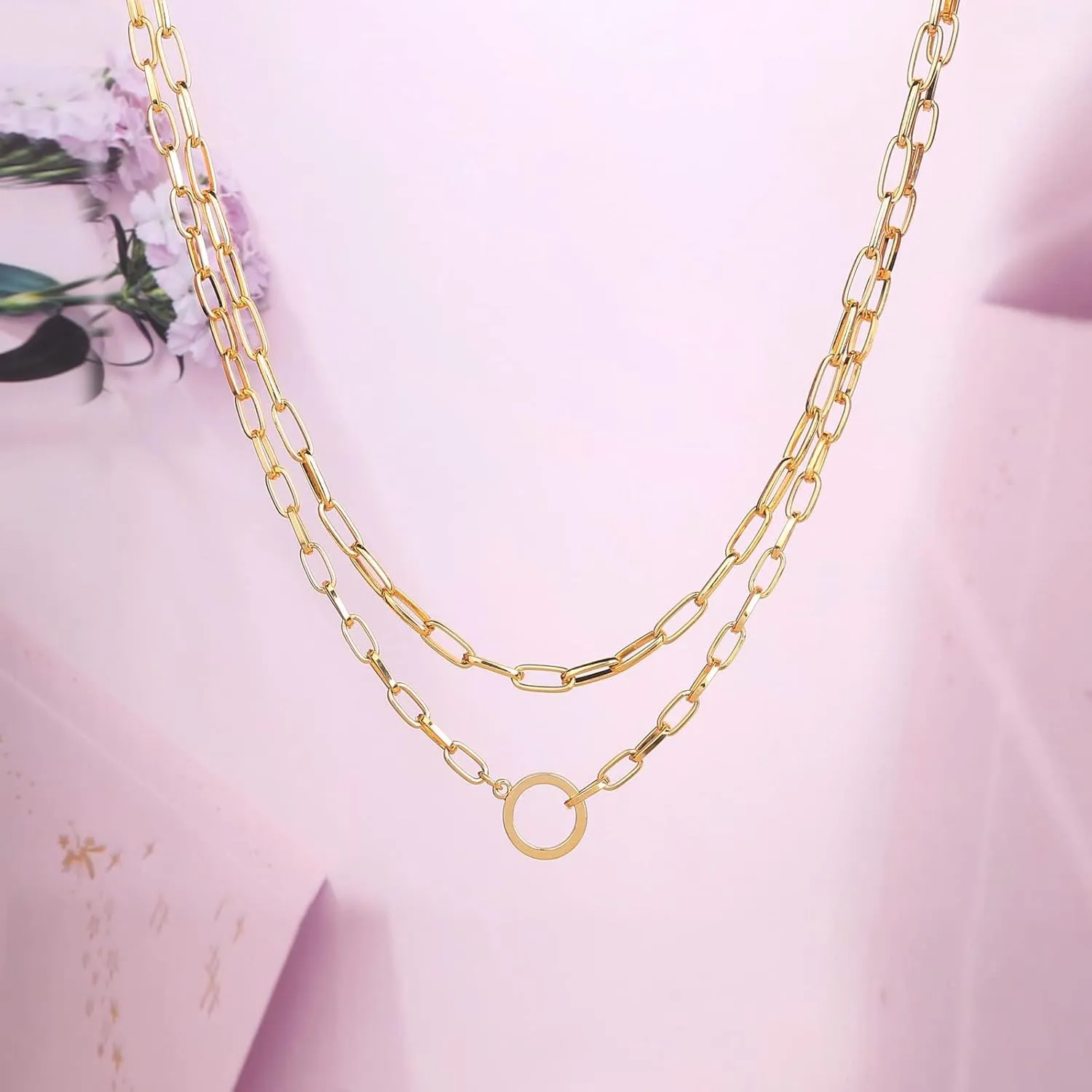 Planch Coin Multilayer Black Necklace:Gold Sliver Long Chain Necklace for Women 14k Gold Plated Lock Eye Snake Pendant Jewelry Gifts