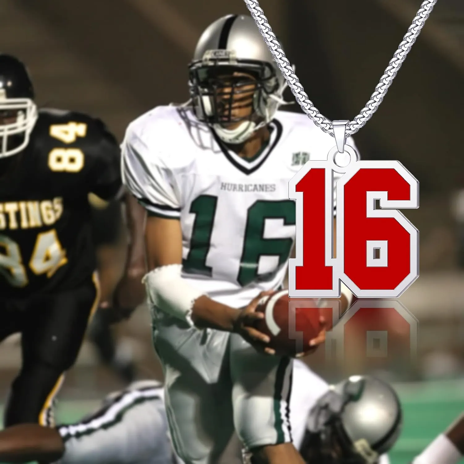 Q&Locket Stainless Steel 0-99 Number Necklaces for Athletes Personalized Sports Team Jersey Number Pendant Chain Soccer Football Basketball Baseball Custom Jewelry for Boys Men Girls Womens