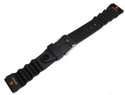 RARE 19mm Timex Black Watch Band for Vintage Ironman Triathlon LAP 100, 70381, 70457, TX470381