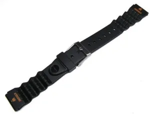 RARE 19mm Timex Black Watch Band for Vintage Ironman Triathlon LAP 100, 70381, 70457, TX470381