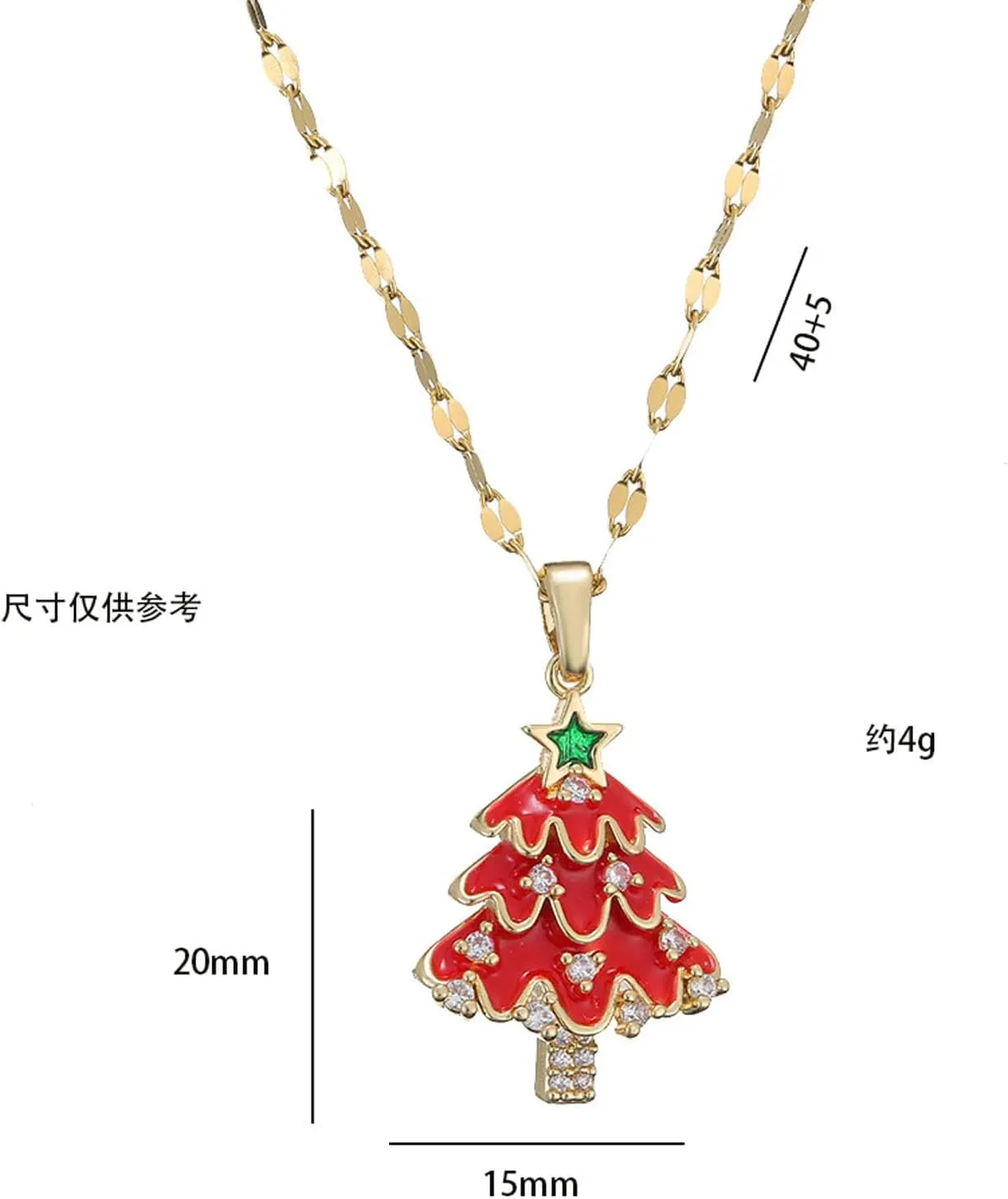 Red Christmas Necklace for Women Cute Christmas Hat Pearl Necklace Red Crystal Christmas Tree Pendant Necklace, New Year's Birthday Christmas Jewelry