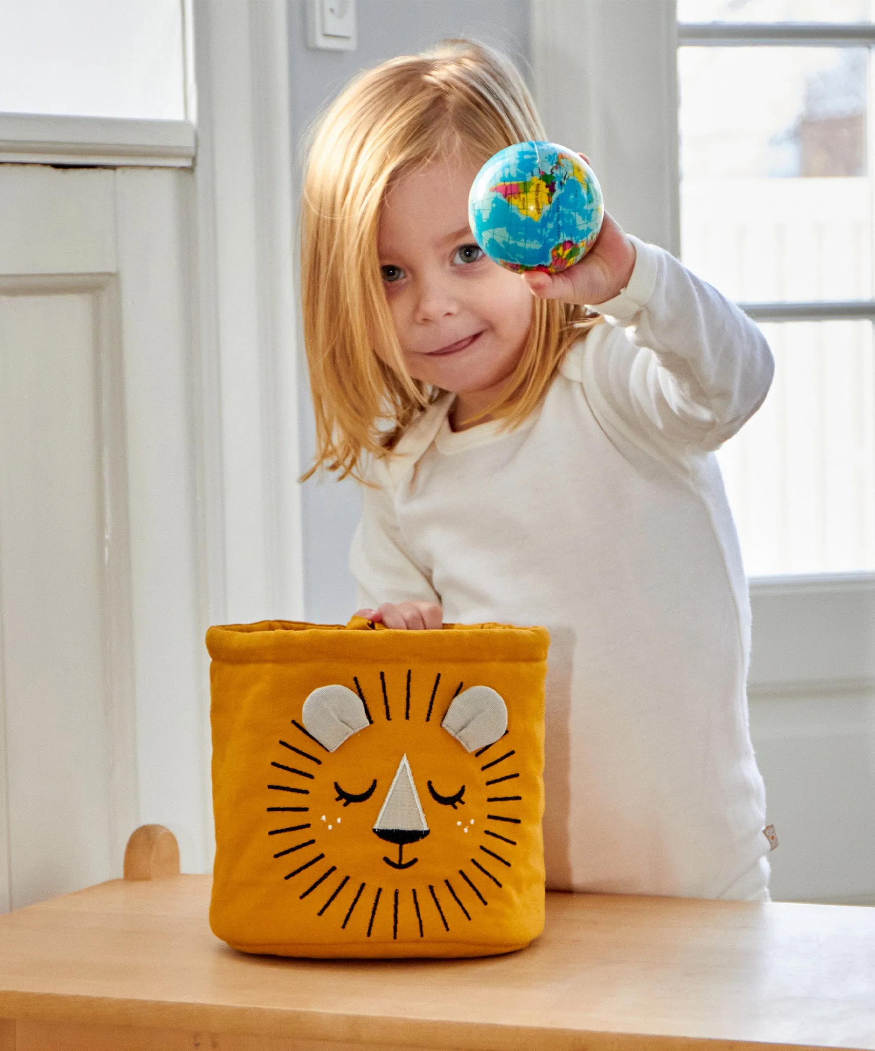 Roommate Mini Quilted Basket - Lion