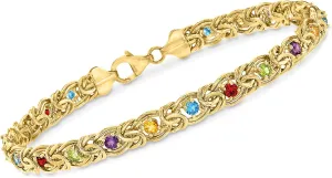 Ross-Simons 3.40 ct. t.w. Multi-Stone Byzantine Bracelet in 14kt Yellow Gold