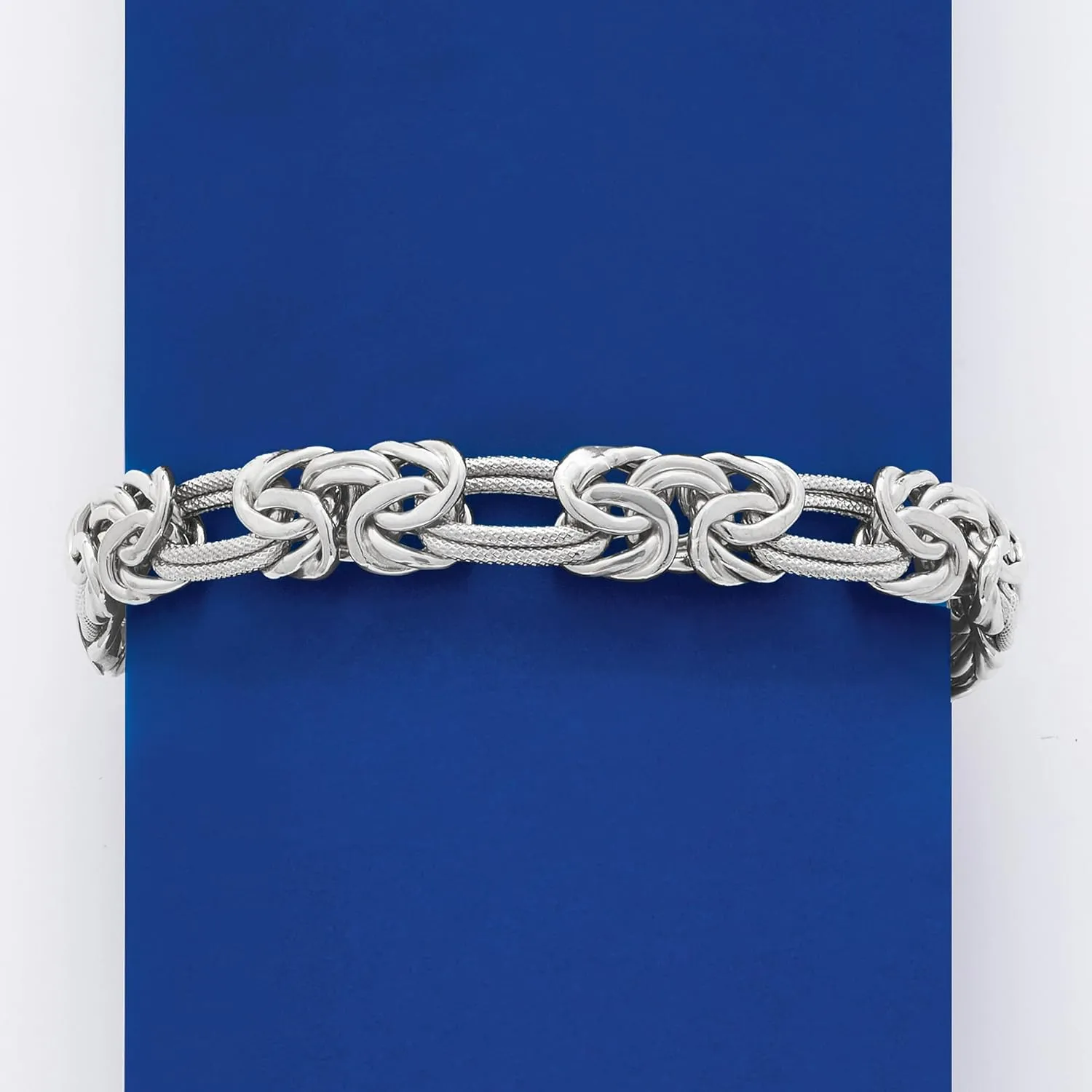Ross-Simons Sterling Silver Byzantine Double-Link Bracelet