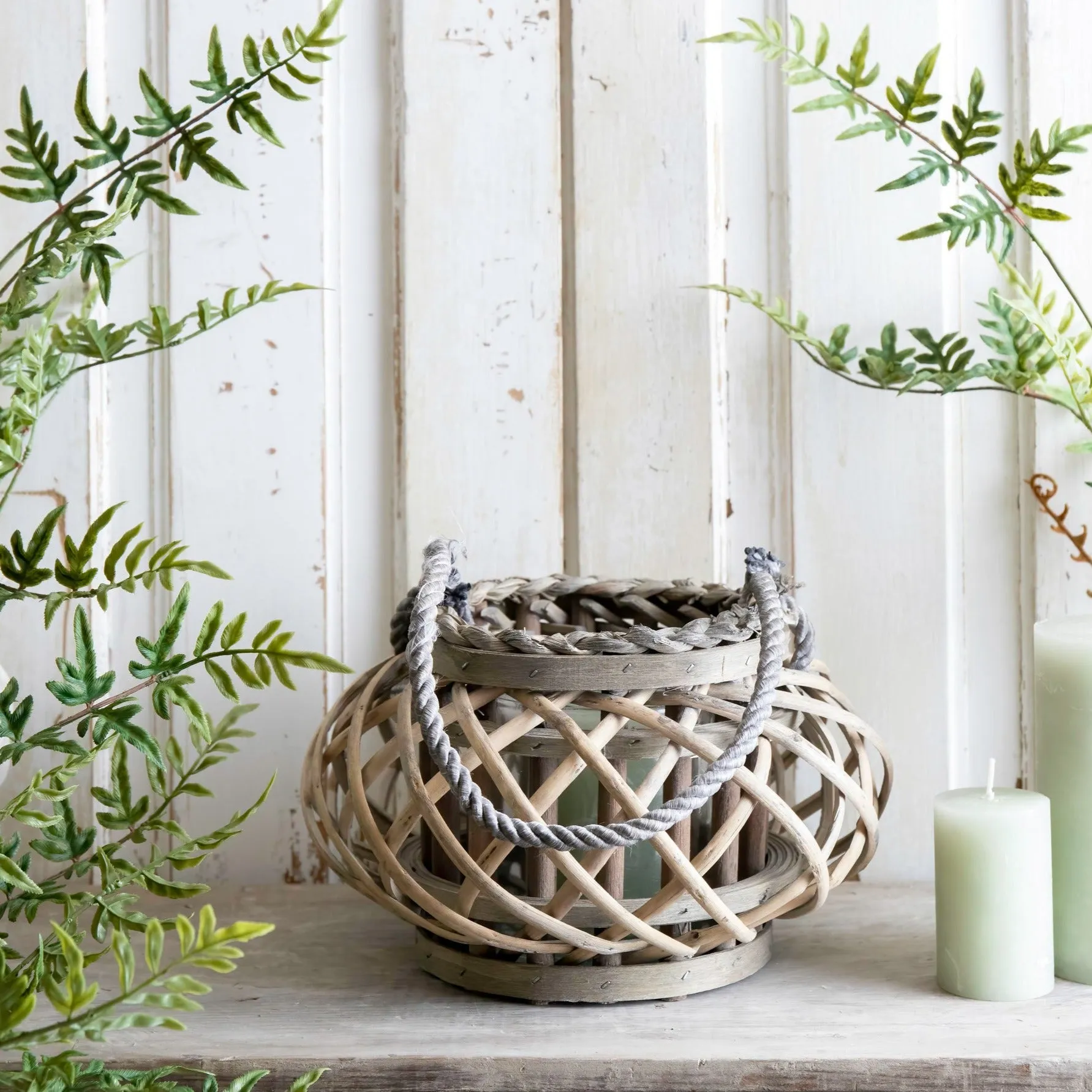 Round Wicker Lantern