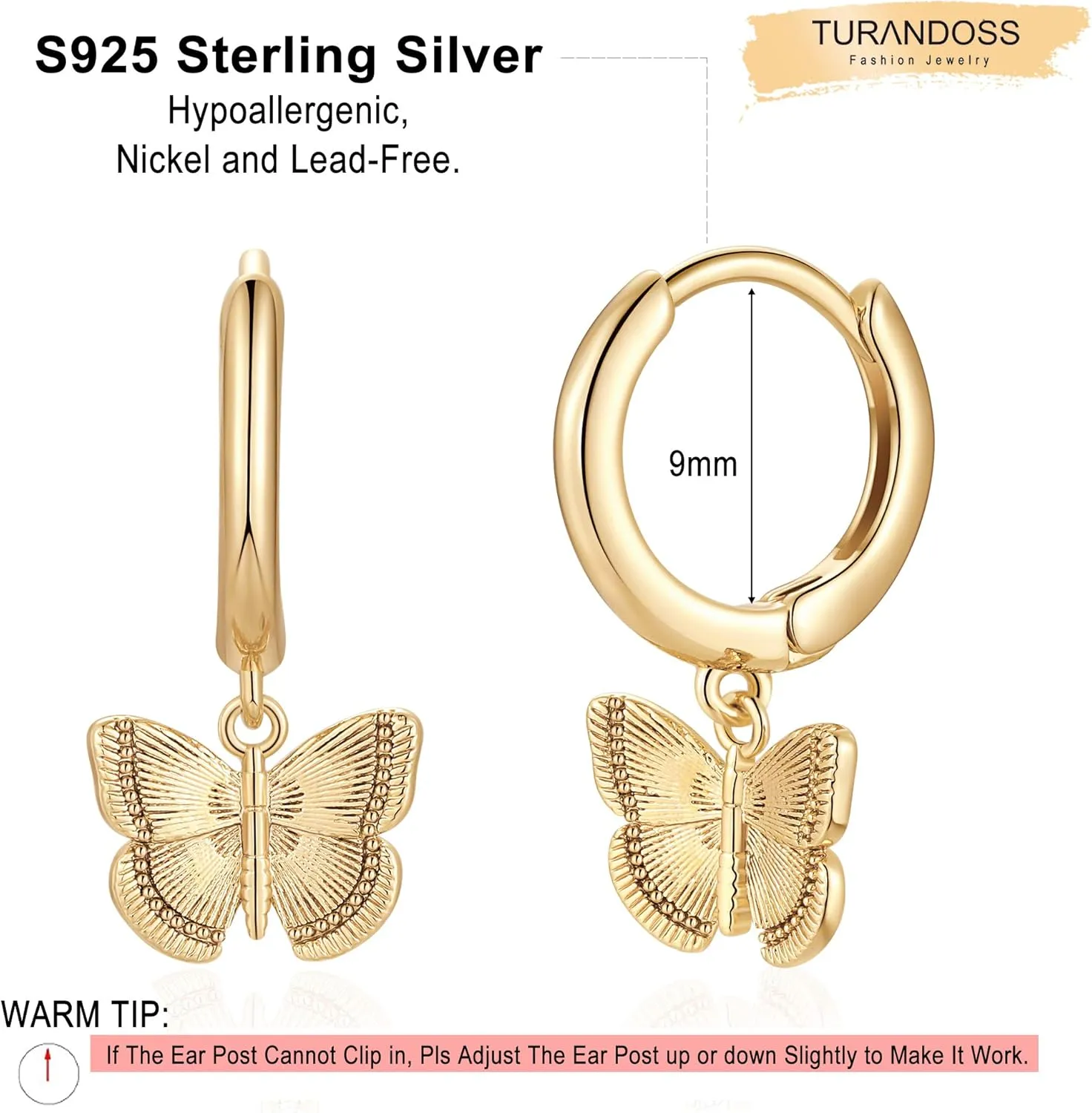 S925 Sterling Silver Post Huggie Hoop Earrings, 14K Gold Plated Dangle Small Hoop Cuff Earring Hypoallergenic Dainty Cubic Zirconia Snake Ball Spike Evil Eye Moon Star Huggie Hoop Earrings