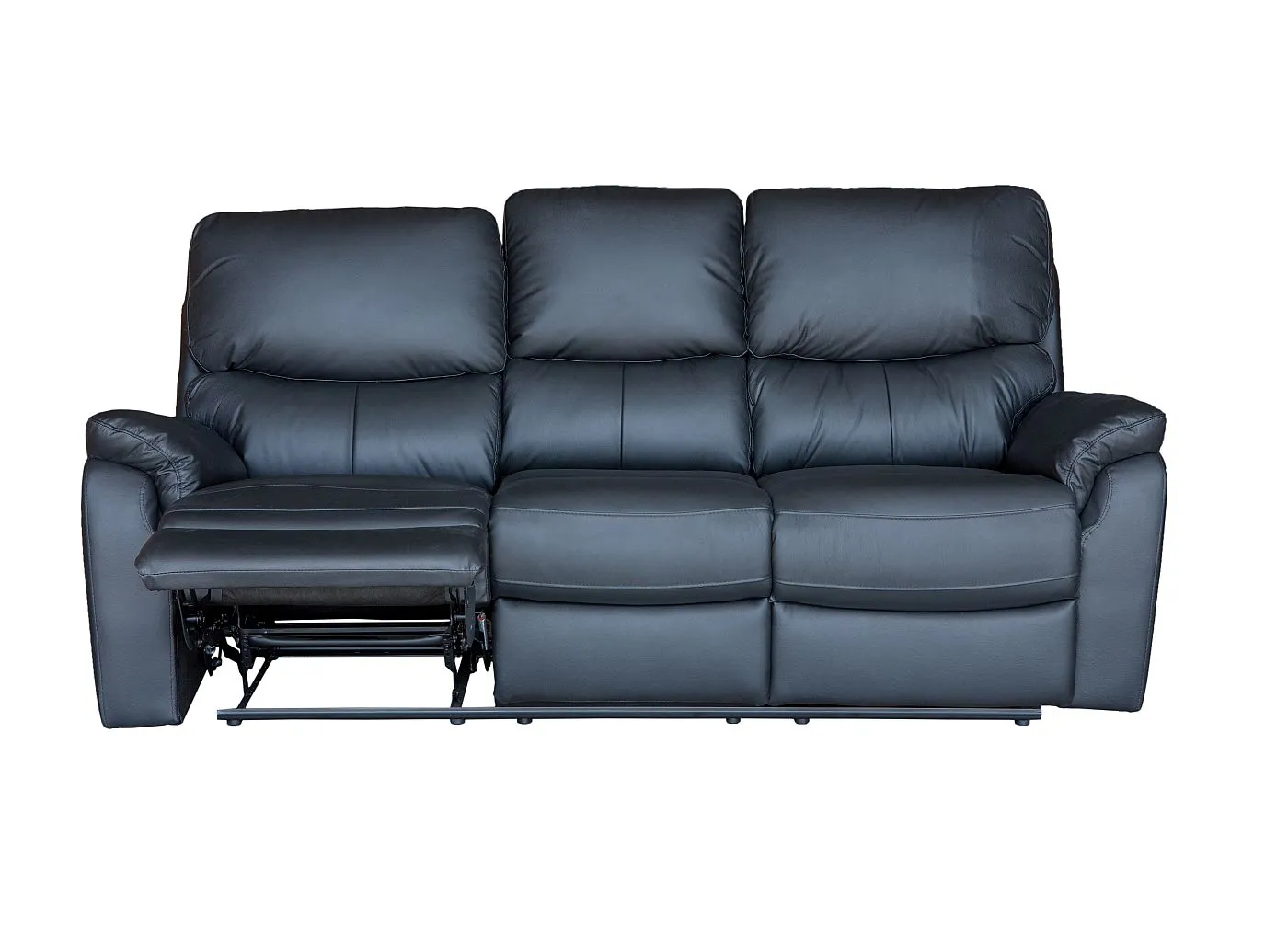 Salvador 3 Piece Leather Recliner Set - Black