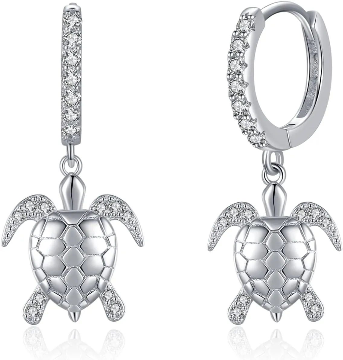 Silver Hoops Earrings for Women 925 Sterling Silver Hoop Animals Dangle Earrings Hypoallergenic Sleeper Huggie Earring
