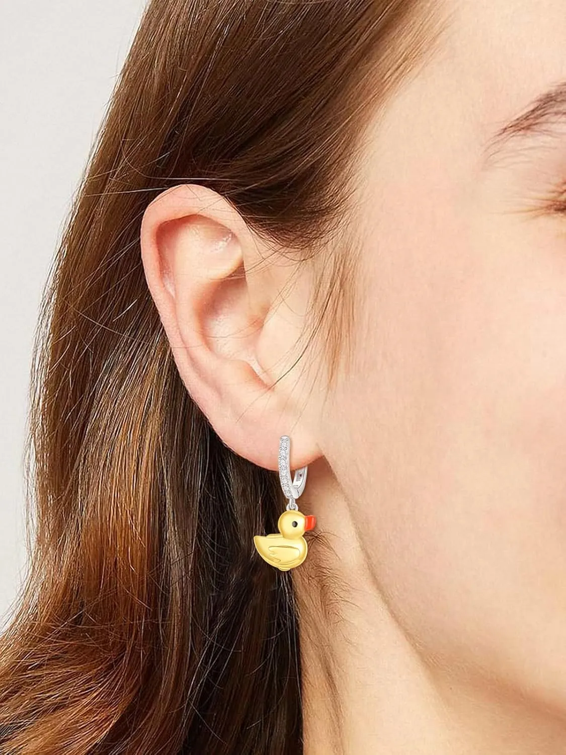 Silver Hoops Earrings for Women 925 Sterling Silver Hoop Animals Dangle Earrings Hypoallergenic Sleeper Huggie Earring