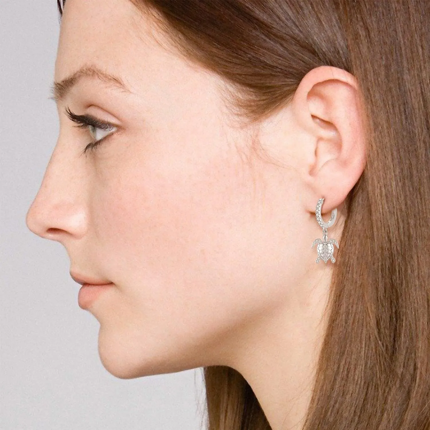 Silver Hoops Earrings for Women 925 Sterling Silver Hoop Animals Dangle Earrings Hypoallergenic Sleeper Huggie Earring