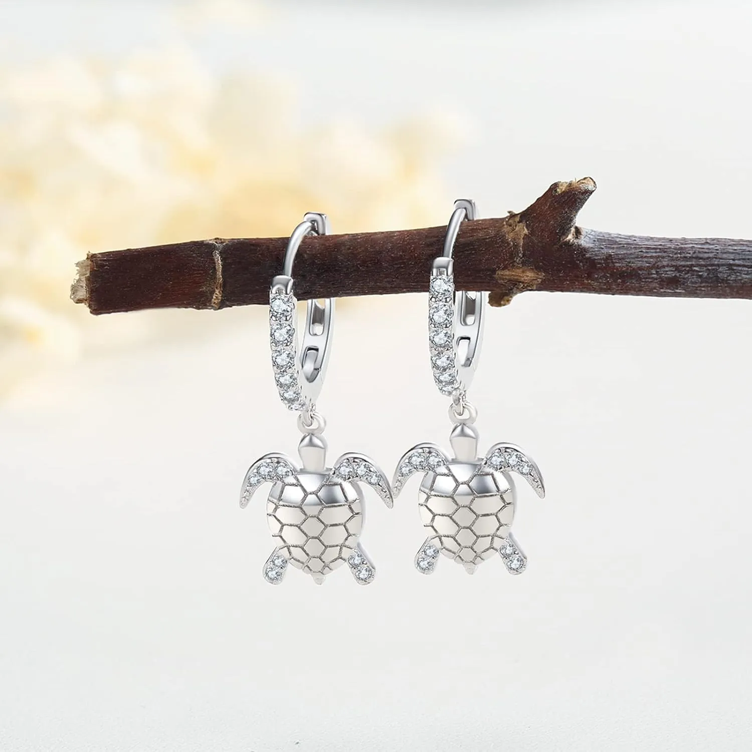 Silver Hoops Earrings for Women 925 Sterling Silver Hoop Animals Dangle Earrings Hypoallergenic Sleeper Huggie Earring