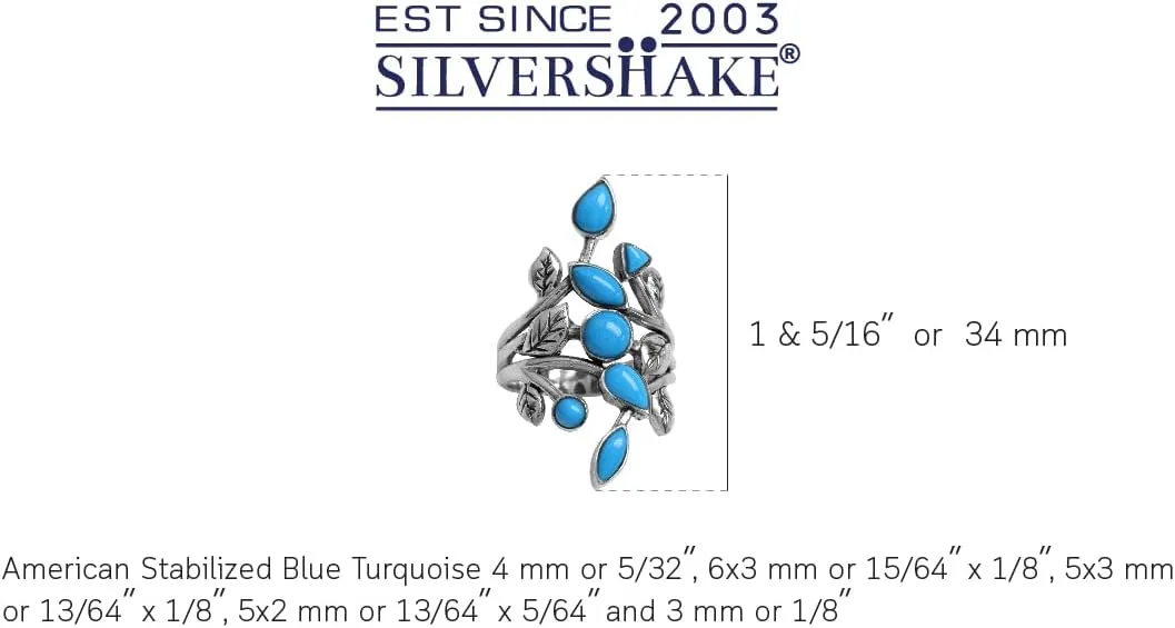 Silvershake 925 Sterling Silver Leaf Vintage Style Ring