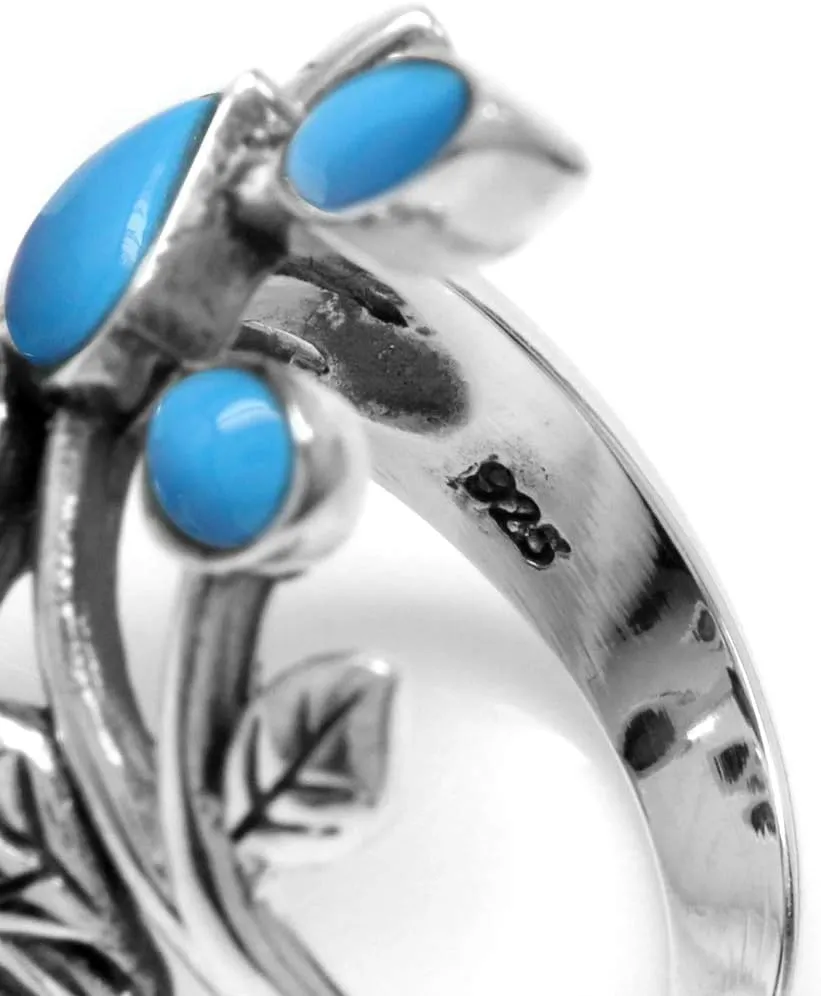 Silvershake 925 Sterling Silver Leaf Vintage Style Ring