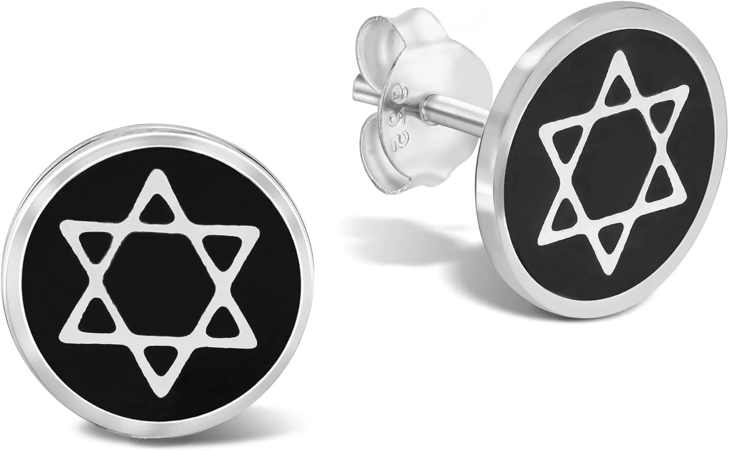 Simple Expressions of Faith Star of David .925 Sterling Silver Stud Earrings