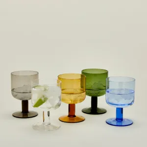 Simple Seeded Stemmed Glassware | Set of 4
