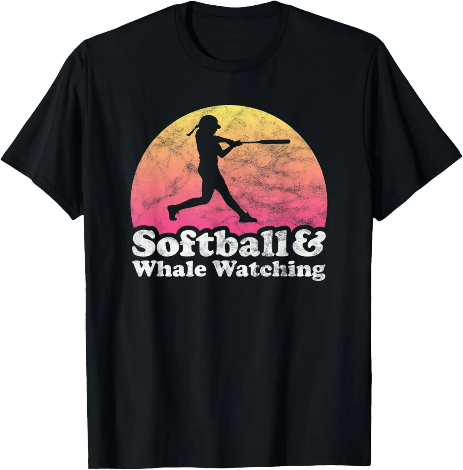Softball and Whale Watching Women or Girls T-Shirt