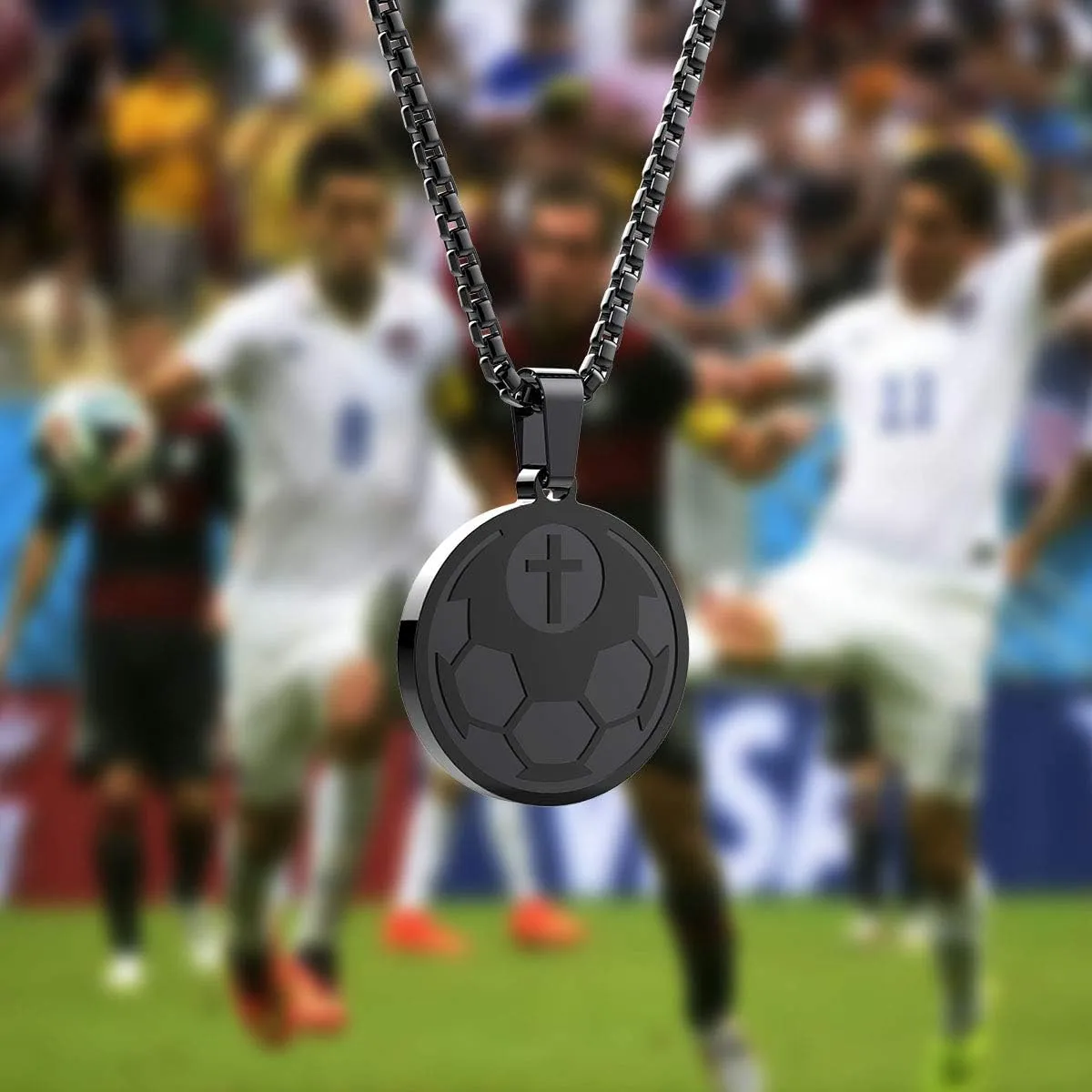 Sports Pendant Necklace Baseball Football Soccer Basketball Volleyball Team Coach Gift Inspirational Pendant for Teenboys Teengirls
