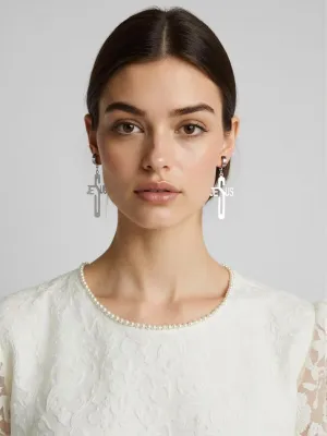 Stainless Steel Jesus Cross Earrings - Trendy Faith-inspired Drop Earrings for Women & Men