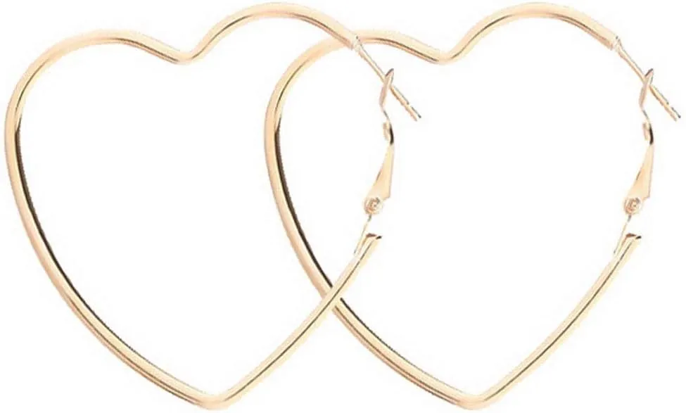 Stainless Steel Simple Geometric Big Hoop Earring For Women Girls